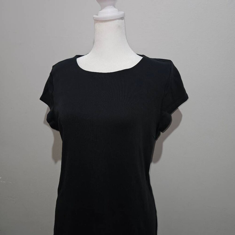 New York & Company Black Short Sleeve Shift Dress – Women’s Casual Mini Dress Si - Picture 2 of 8